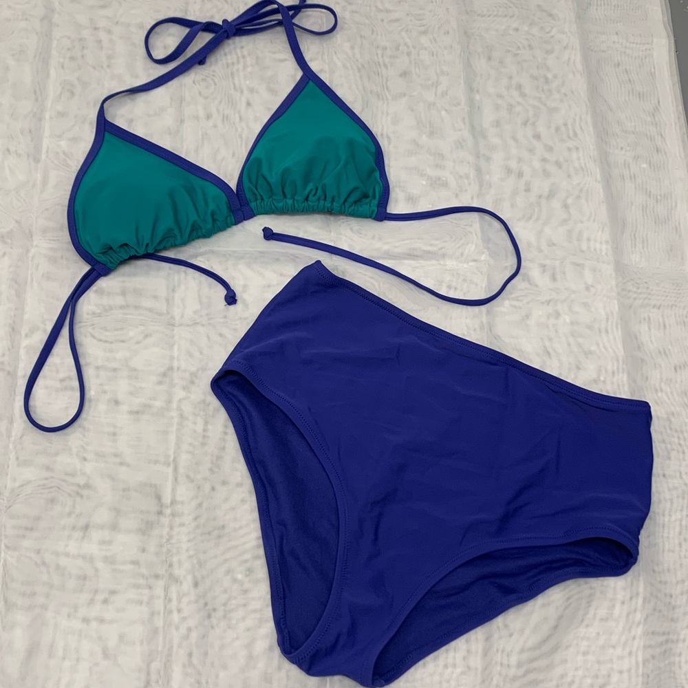 Old navy swim high waisted bikini with string top